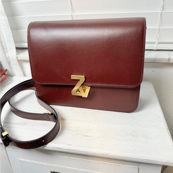 New ZADIG & VOLTAIRE Zv Initiale Le City in burgundy leather - Picture 2 of 8